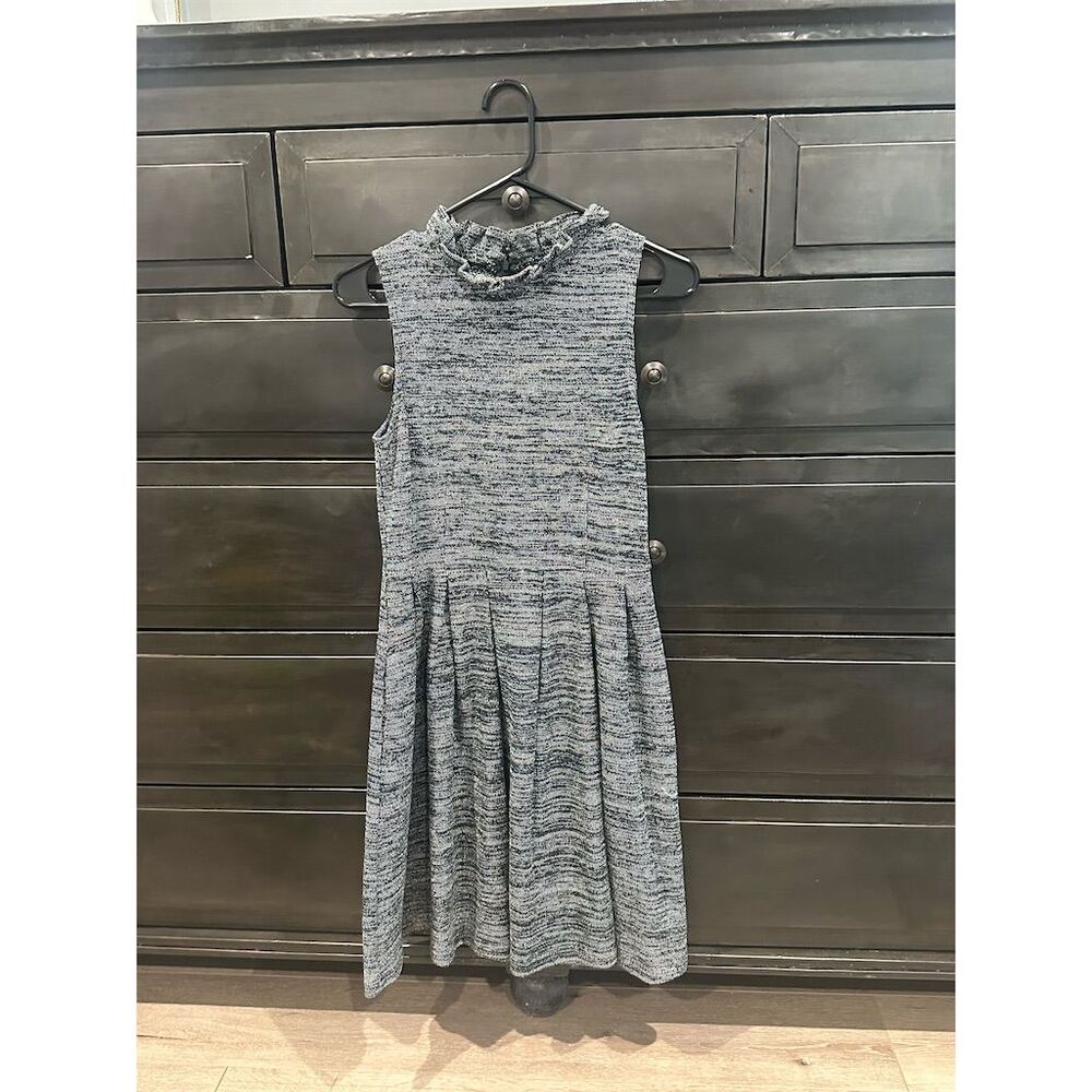 Anthropology Women's Tweed Knit Mock Neck Fit & Flare Dress